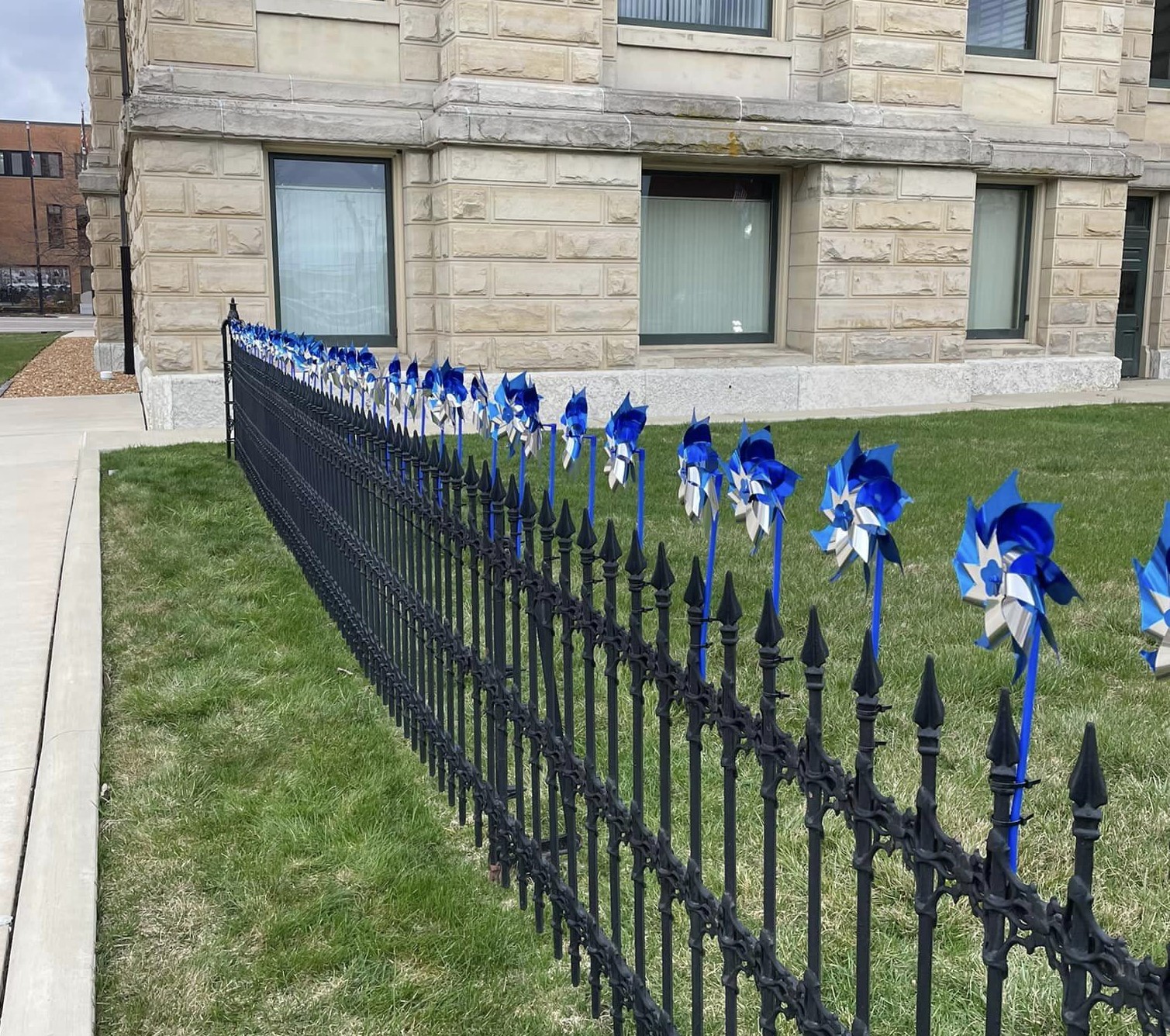 Pinwheels represent child advocacy efforts