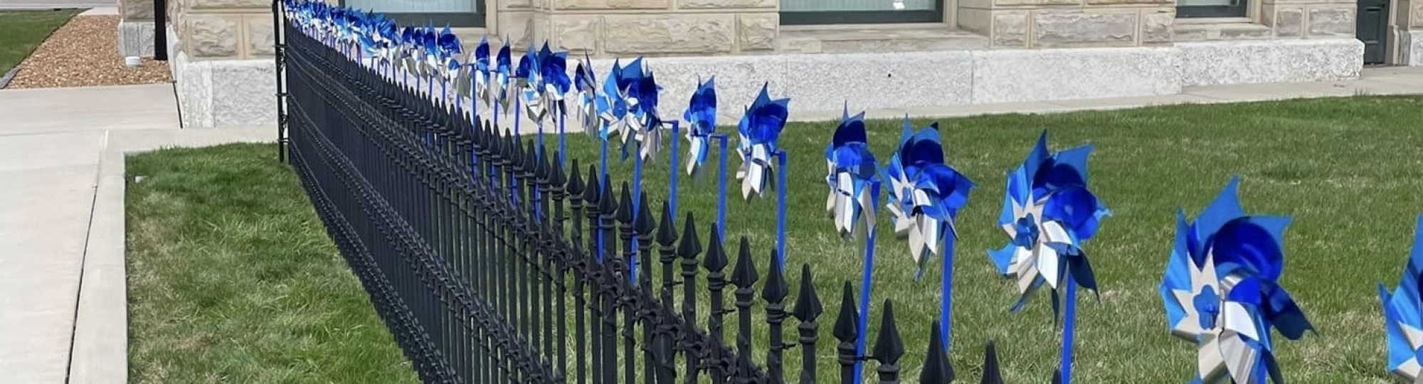 Pinwheels represent child abuse awareness