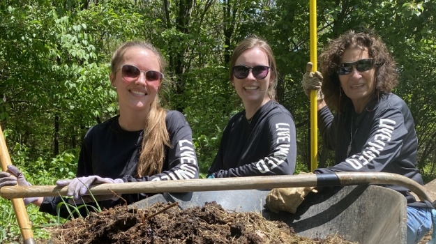 A Days of Caring team at work