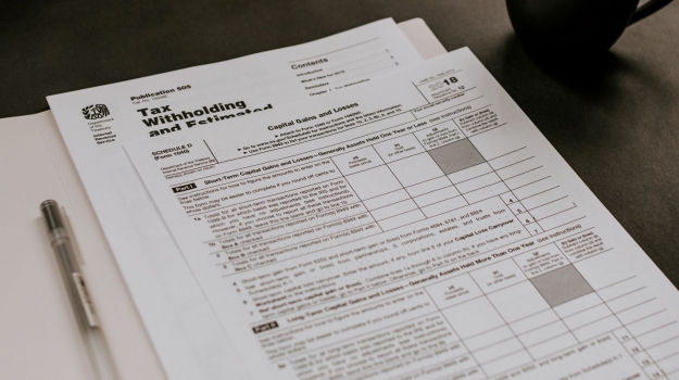 Tax papers are shown