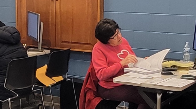 VITA volunteers complete taxes for clients during the 2025 tax season.